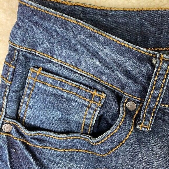 Earl Jeans Womens Sz 6 Skinny Ankle Stretch Mid Rise Dark Wash Blue Denim - Picture 9 of 13